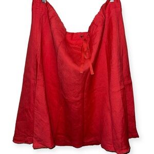 Coldwater 100% Linen Coral Skirt